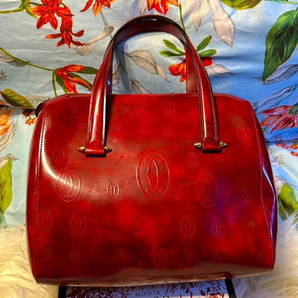 Cartier Paris France Timeless & Opulent Leather Handbag Vintage - Picture 3 of 5